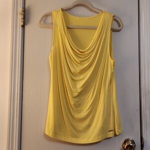 Calvin Klein Yellow Scoop Neck Top